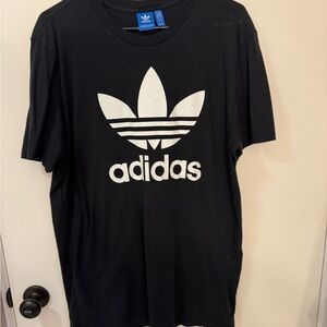 Adidas Black Tee with White Logo
